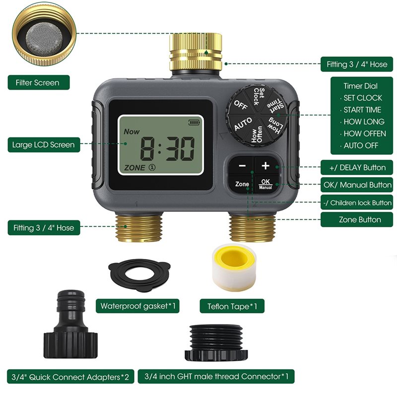 AY14 - Automatischer Bewässeru – Timer Dual Outlet Bewertung und Preis