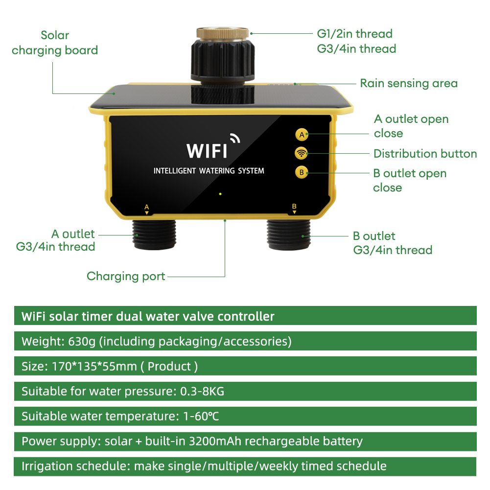 WLAN-Solar-Timer mit Doppelwas – Timer Dual Outlet Bewertung und Preis